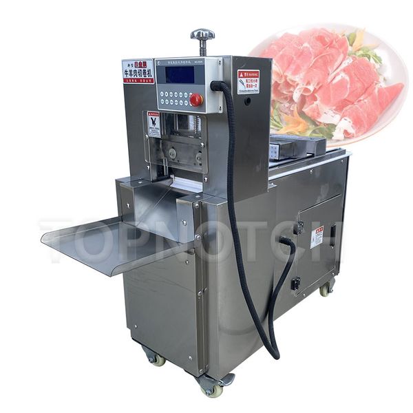 Máquina de corte de carne de porco elétrica Máquina de corte de carneiro rolo de carne fracassagem de carne de corte de carne cortador de carne