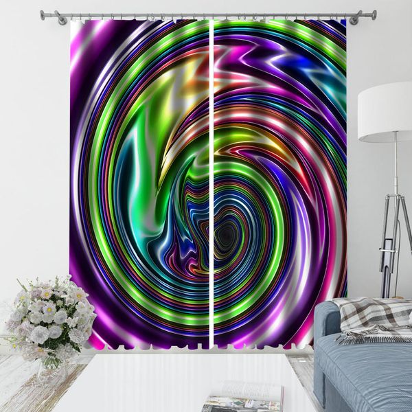 

custom colorful round curtains 3d window curtains for living room bedroom customized size