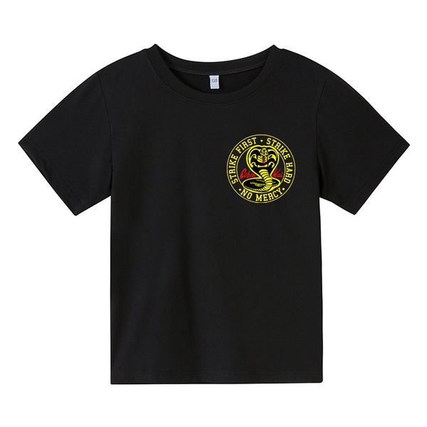 

karate cobra kai t shirt oversized t-shirt harajuku summer cartoon graphic tees funny shirt boys and girls, Blue