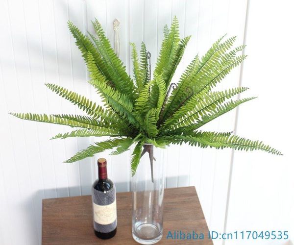 

decorative flowers & wreaths 1 pcs beautiful artificial persian leaf green plant plastic grass home decoration f360