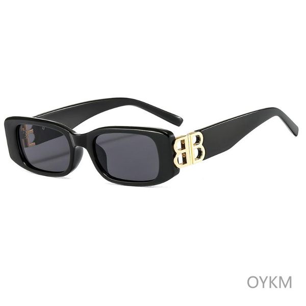 

sunglasses fashion men and women all-match small frame, White;black