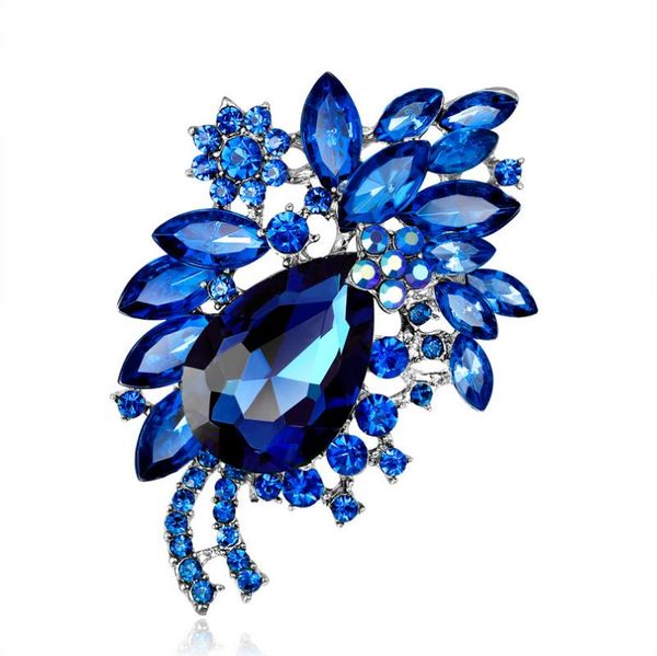 

pins, brooches earofcorn fashion glass multicolor rhinestone corsage accessories, Gray