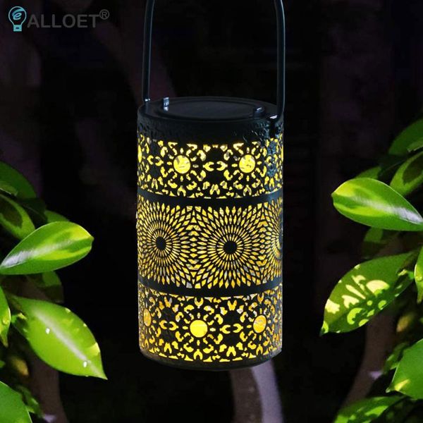 

lawn lamps waterproof solar lights hollow flower projection stake lamp garden decor outdoor festival fairy tale glowing garland