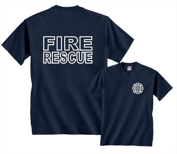 

fire rescue firefighter official men firemen gear fashion hipster short sleeve tees, White;black