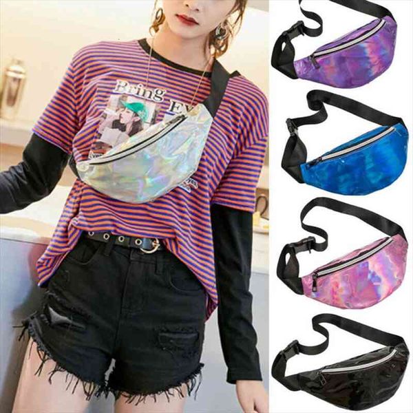 

money belt waist laser bag fanny pack hip womens holographic purse waistbag