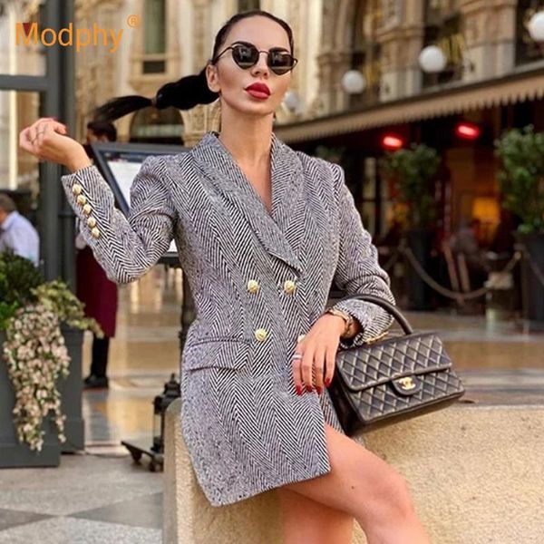 

women's wool & blends autumn winter striped blend coat women breasted slim jacket 2021 fashion retro female clothing manteau femme, Black