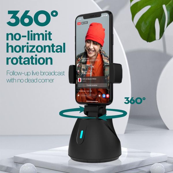 

camera 360 smartphone auto tracking smart shooting phone holder selfie stick 360Â° rotation vlog shooting mount holder