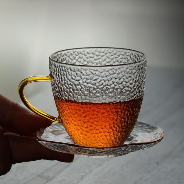 

cups & saucers european transparent cup glass creativity metal spoon coffee office cute eco friendly kubek do kawy kitchen supplies dk50ct