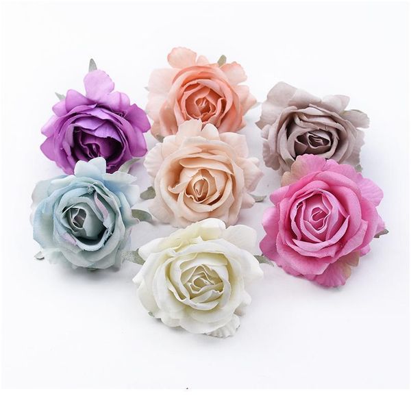 

30/50pcs artificial flowers for home decor wedding bride wrist flower diy scrapbooking gift christmas decorative flowers jllttf