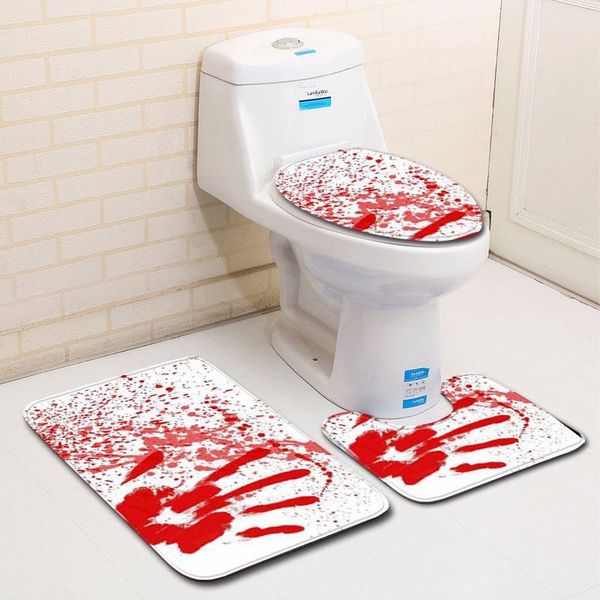 

carpets blood fingerprint bathroom toilet three-piece floor mat door carpet waterproof non-slip 40x60cm/50x80cm