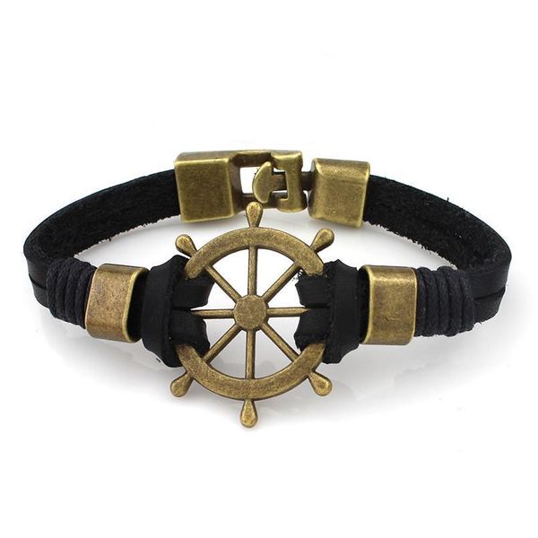 

alloy braided rudder bracelet mens leather bracelets alloy jllwyu