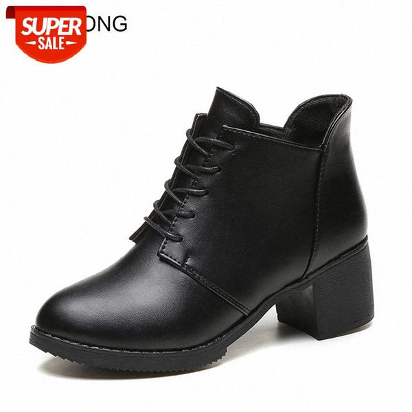 

new ankle boots women fashion pu leather snow warm boots woman autumn motorcycle classic autumn party black red shoes #ld4m
