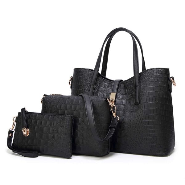 

2021 women's bag fashion trend single shoulder pattern hand three piece cover mother