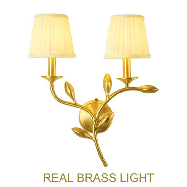 

wall lamps luxury el family tree leaf branch golden light lamp led bathroom living bed room brass copper sconce