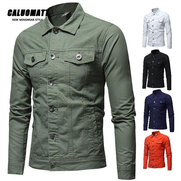 

spring denim jackets men new multi-color stretch slim men's jacket hip hop jeans jackets casual fashion cotton solid coats male, Black;brown