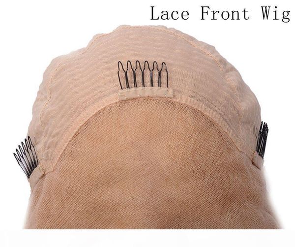

brazilian blonde full lace wigs natural hairline straight lace front wig 613 short human hair wig, Black;brown
