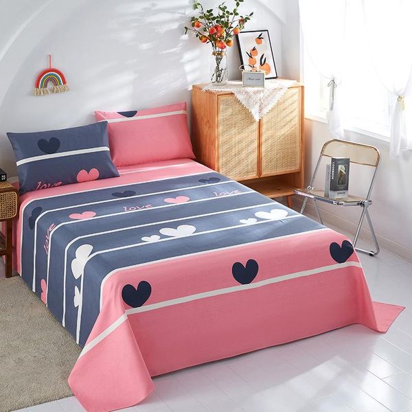 

bedding sets pink simple japanese style comfortable and smooth home bedroom sheets 1.2m-2.3m bed can be used in 1-piece set.cute