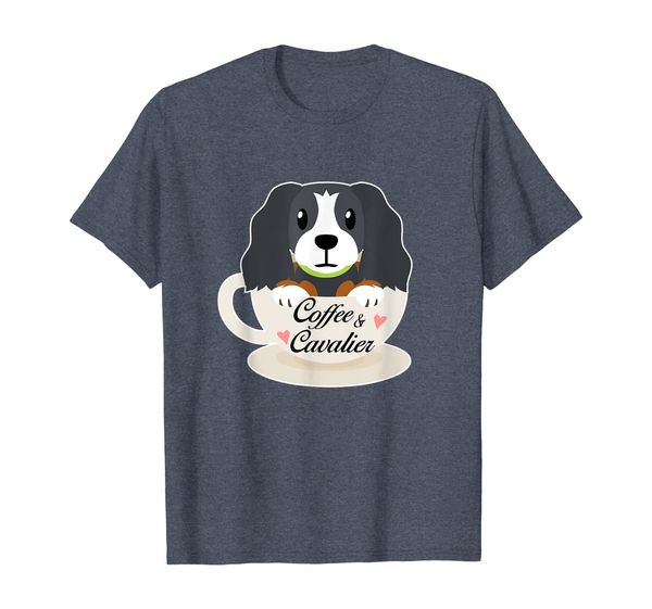 

funny adorable cavalier coffee cup t-shirt, White;black