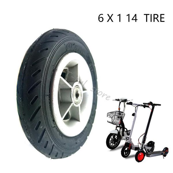 

motorcycle wheels & tires 6x1 1/4 pneumatic tire with 4 inch aluminum rims for small electric scooters mini folding scooter