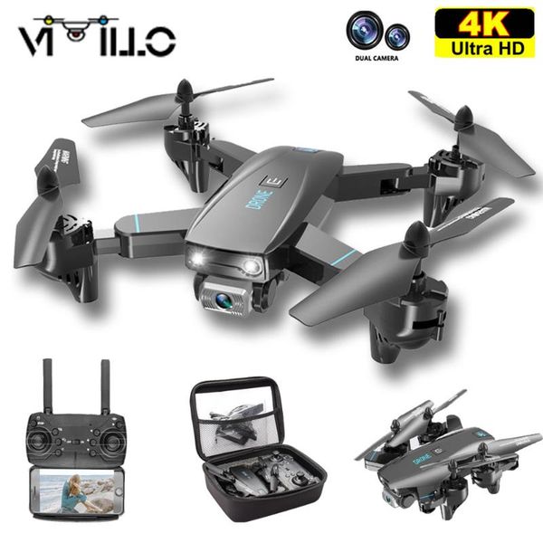 

vimillo s173 drone with 4k professional hd dual camera foldable rc quadcopter wifi fpv dron con copter toys gift vs s167 sg107