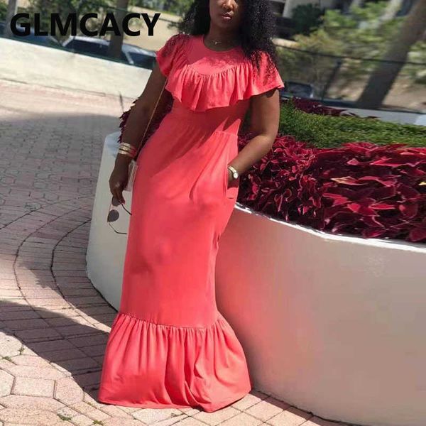 

casual summer maxi dress solid daily long dresses 210702, Black;gray