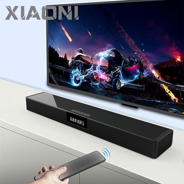 

fashion bluetooth speaker full-range home theater subwoofer soundbar for tv pc computer alarm clock radio support remote control