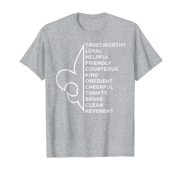 

scout law | scouting t-shirt, White;black