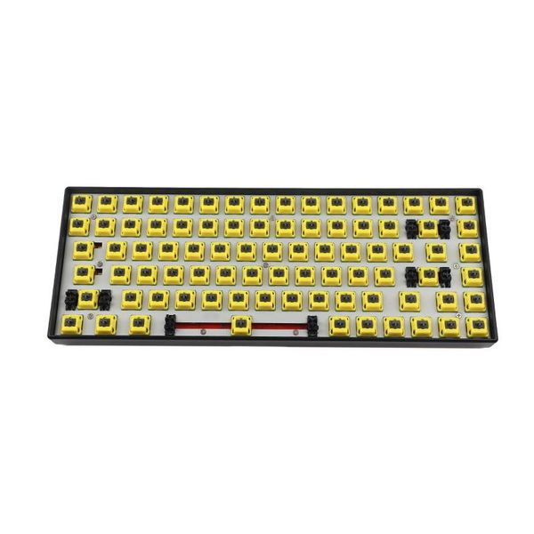 

keyboards 75% 84 key swap kit wireless switch rgb detachable type c wired 2.4g bluetooth three mode kailh socket mechanical keyboard