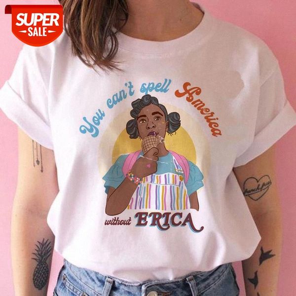 

sunfiz YF Stranger Things Season 3 T Shirt Women Upside Down Tshirt Eleven Female Graphic Grunge Tee Femme Tee Funny Clothing #cn8H, White