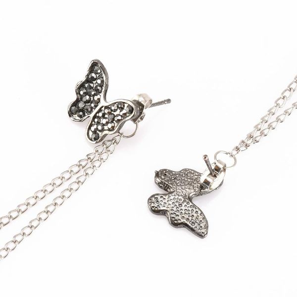 

dangle & chandelier crystal exquisite fashion butterfly earrings full drill tassel long sections drop shaped 1 pendant jewelry accessories p, Silver