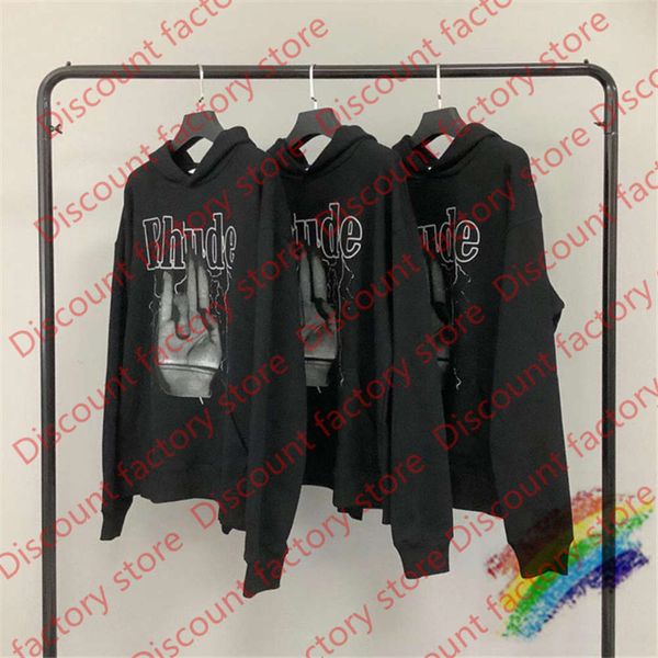 

2021fwss hoodie men women 1 pullover print sweatshirts in stock, Black