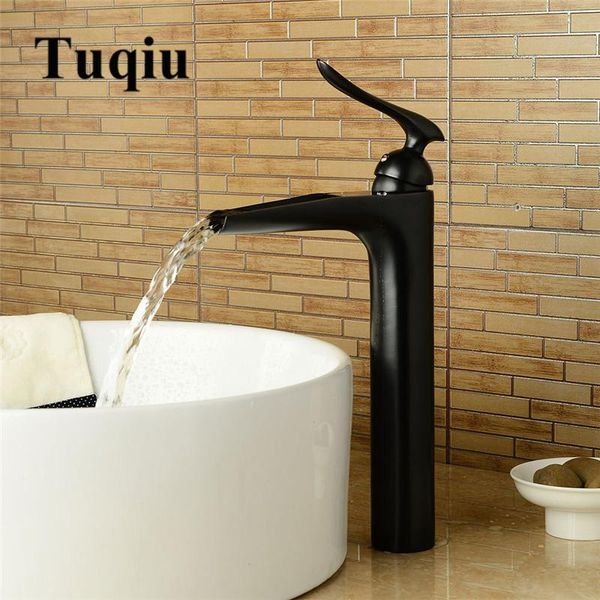 

bathroom sink faucets vidric arrival brass basin faucet and cold waterfall single lever black/nickel lavatory tap