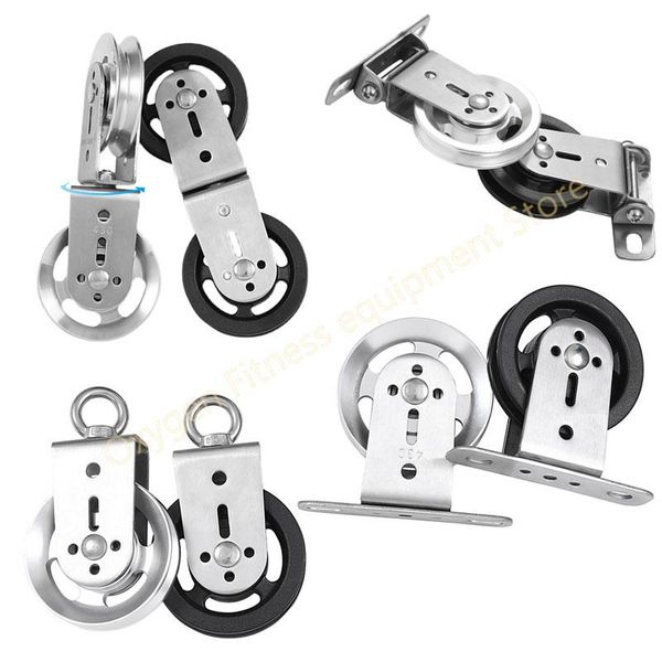 

accessories fitness pulley cable system aluminum alloy nylon grooved wall-mounted rotating silent diy lat pulldown attachments