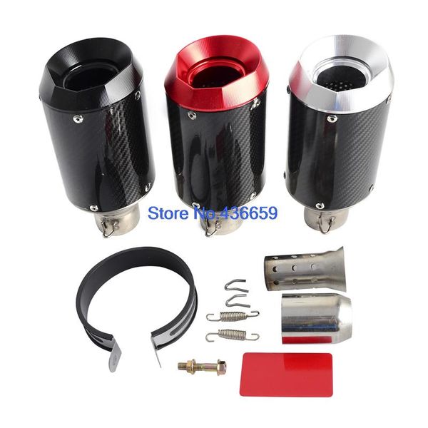 

motorcycle exhaust system 140*105mm size & 51mm slip-on universal muffler pipe for 125cc-1200cc street sport racing motorbike scooters