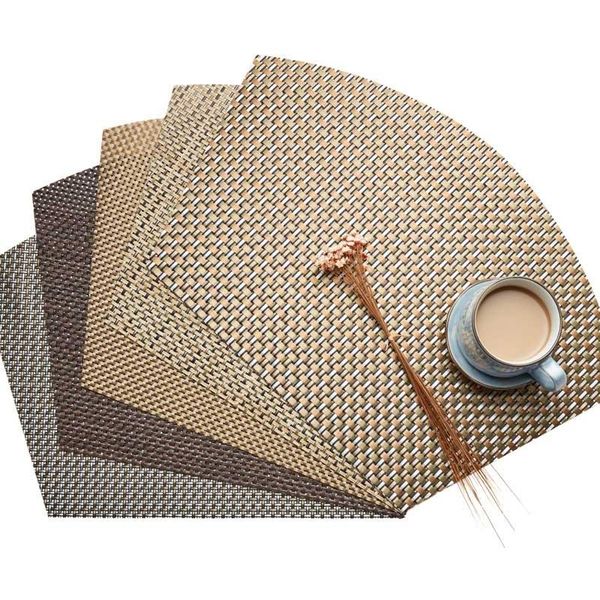 

table runner 5pcs/lot dinner placemat irregular coffee bar cup dish pads coasters mats mantel