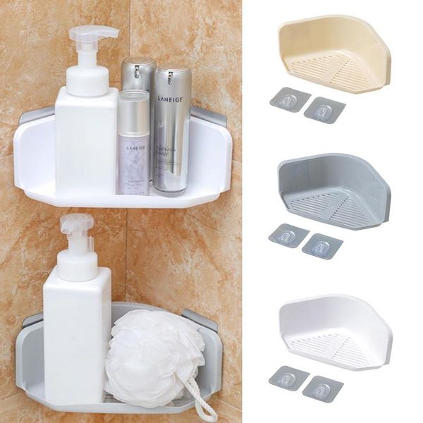 

bathroom shelves triangular racksuction cup corner shower shelf shampoo holder kitchen storage rack organizer