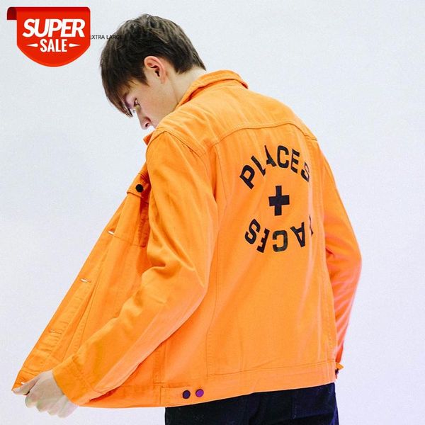 

nagri men's street ins co-current bf style chic print p+f solid color denim jacket #me9q, Black;brown