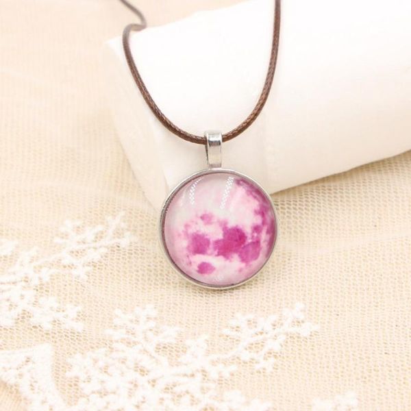 

pendant necklaces houbian crystal glass dome necklace handmade starry jewelry, Silver