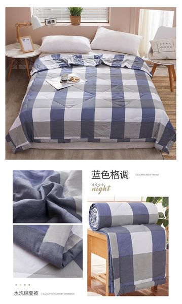 

comforters & sets tongdi cool throw blanket soft latticed striped down quilt luxury for cooling summer couch cover bed machine wash bedsprea