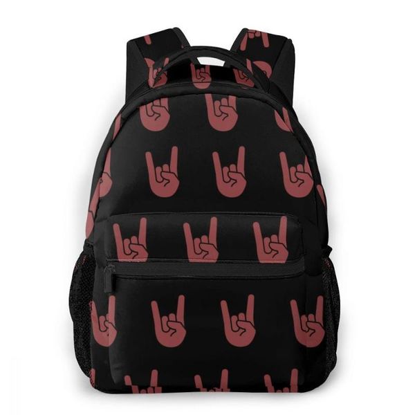 

backpack rock roll heavy metal music for girls boys travel rucksackbackpacks teenage school bag