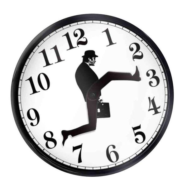 

wall clocks walk clock walking man silent british comedy inspired funny mute home decoration #20
