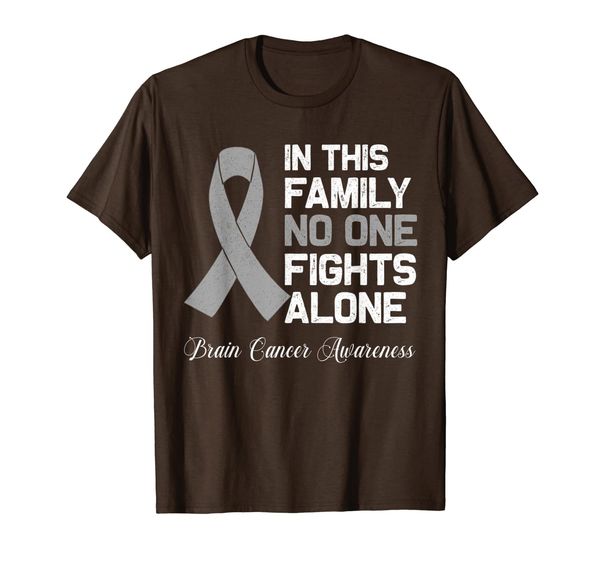 

In This Family No One Fights Alone Brain Cancer Awareness T-Shirt, Mainly pictures