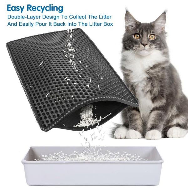 

cat beds & furniture easy clean honeycomb design eva pet litter trapper mat