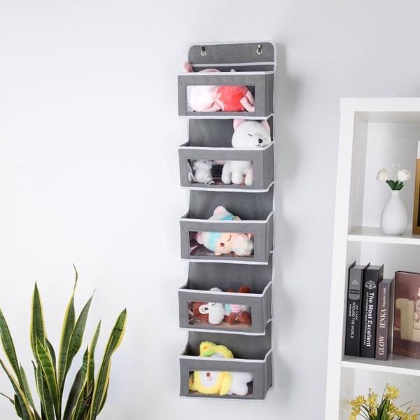 

storage bags hanging bag multi-layer household bedroom office wall foldable