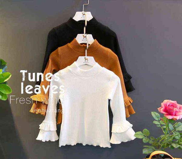 

2019 autumn item girl flare long sleeve t-shirt fashion design g1224, Blue