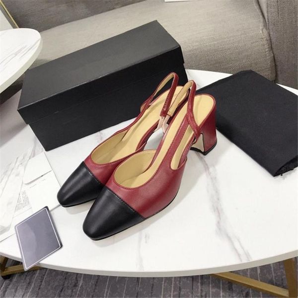 

dress shoes women sandals 2021 block heels buckle party sandalias classic ladies checkered, Black