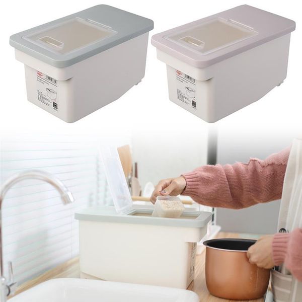 

storage bottles & jars 5kg moisture-proof grain rice cereal box kitchen plastic sealed organizer home