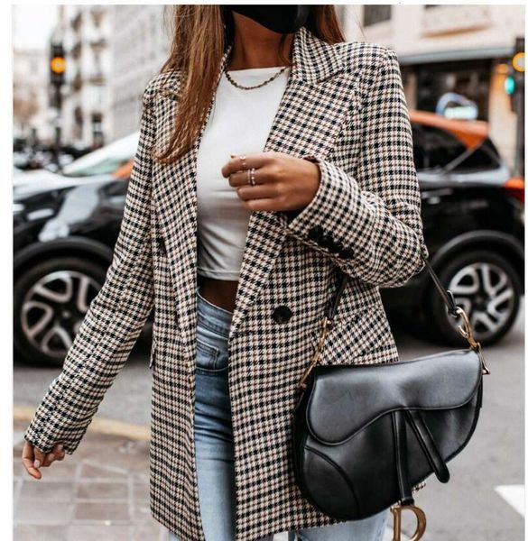 

autumn plaid blazer, Black;brown