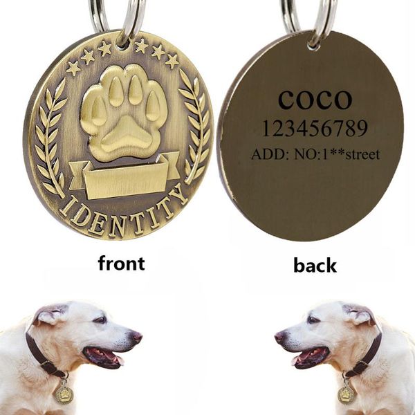 

dog tag,id card custom engraved id tag stainless steel dogs name tags personalized anti-lost nameplate pet accessories engraving