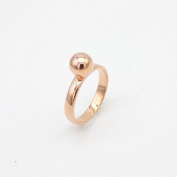 

2021 new classic original ms sier rose gold 8 mm bead couple smooth round pearl ring in fashion accessories swqi, Silver